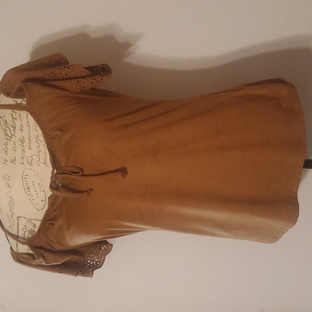 Maurices off the shoulder faux suede shirt size small
